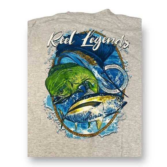 Reel Legendary Fish T Shirt Size Large - Picture 5 of 6